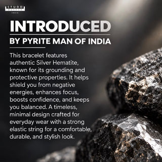 Silver Hematite Pyramid Bracelet