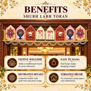 Shubh Labh Toran (Bandhanwar) – Crystal Infused Pyrite & Obsidian