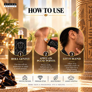 Obsidian King Crystal Infused Attar – 6 ml