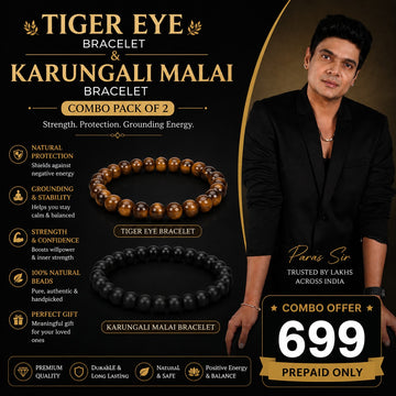 TIGER EYE AND KARUNGALI BRACELET