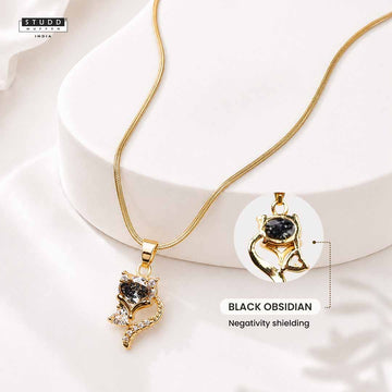 Wisdom Fox Pendant - 24K Gold Plated