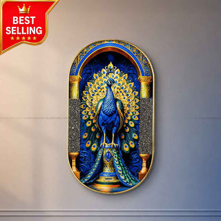 Pyrite–Lapis Peacock Frame [ Capsule Shape ]