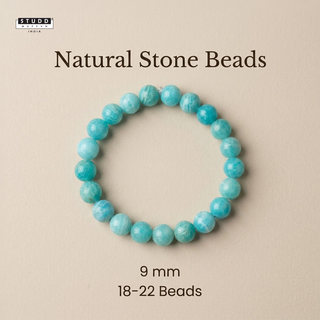 Hemimorphite Bracelet – Natural Blue Crystal Beads