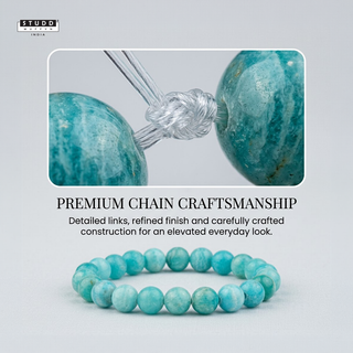 Hemimorphite Bracelet – Natural Blue Crystal Beads