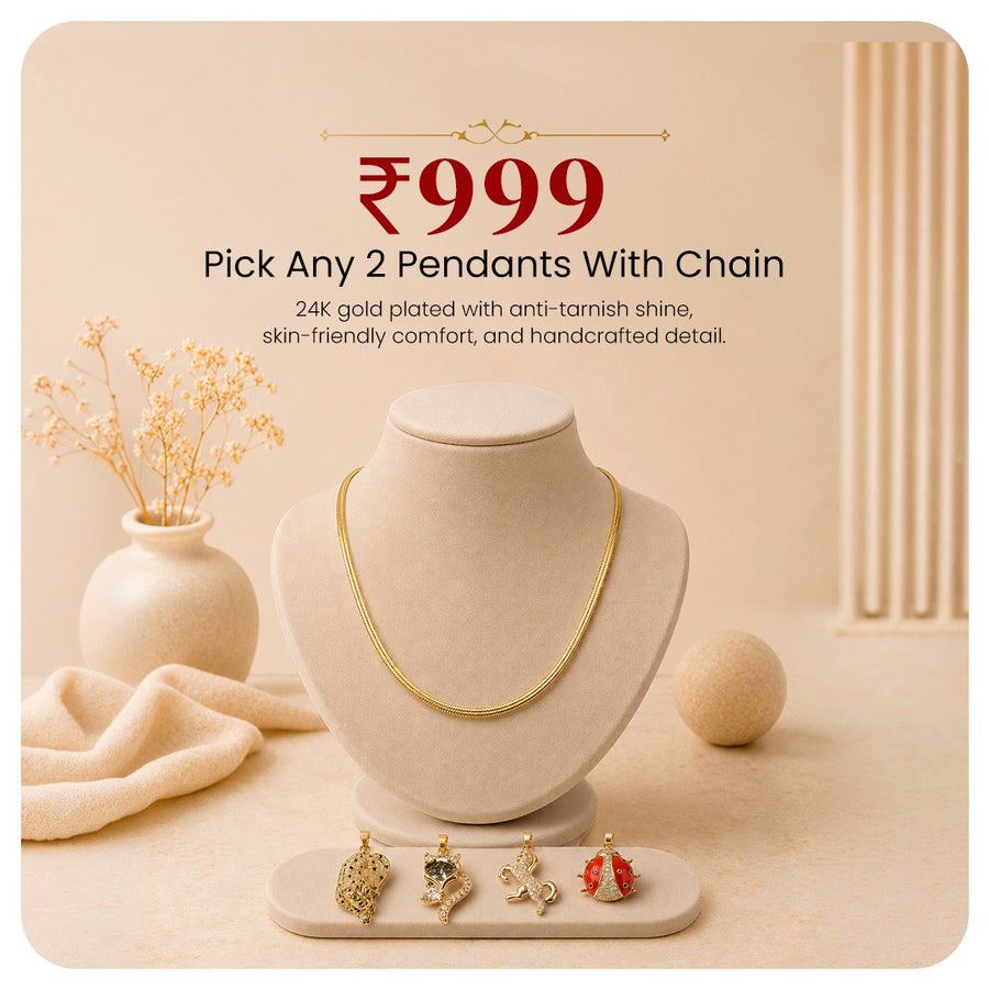 ₹999 · 2 Pendants With Chain