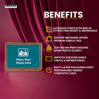 Personalised Crystal Pyrite Photo Frame [Rectangle Shape]