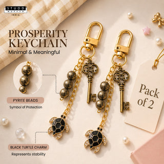 Pyrite Crystal Keychain