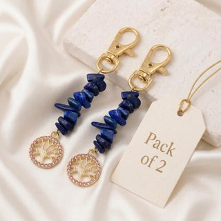 Lapis Lazuli Crystal Keychain