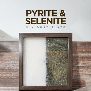 Pyrite & Selenite Dust Plate