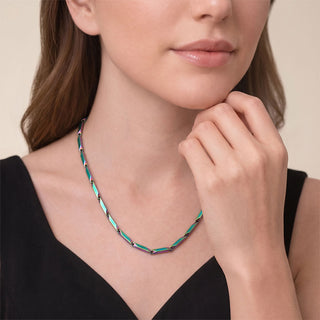 Multi-Coloured Rice Chain 3MM
