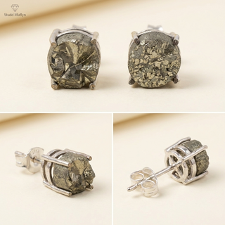 Pyrite Studd Earrings