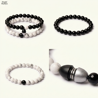 Multi-angle catalog collage of the magnetic duo bracelet set