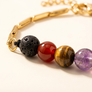 7 Chakra Rice Chain Bracelet