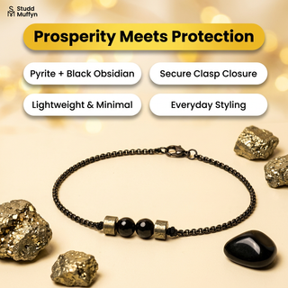 Richie Rich Anklet with USP callout chips for prosperity, protection and secure clasp