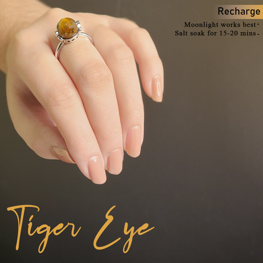 Tiger Eye Ring For Strength & Focus | The Zen Crystals | The Zen Crystals