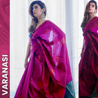 Varanasi I Banarasi Silk Saree I Hot Pink