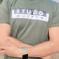Studd Muffyn T-shirt Olive Green with Bold Logo-  Size M