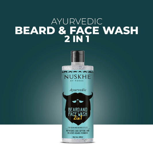 Nuskhe by Paras Beard & Face Wash 2-in-1 for Men only- 200ml