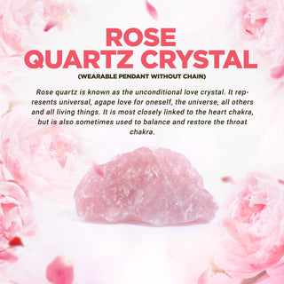 Rose Quartz Crystal  (Pendant without chain)