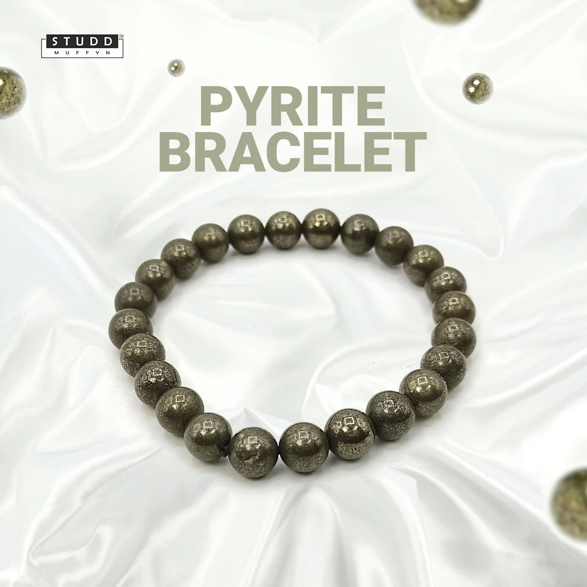 Golden Pyrite Bracelet Reiki Chakra Healing Crystal Fengshui 8mm Beads |  eBay