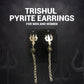 Trishul Pyrite Earrings for men and women