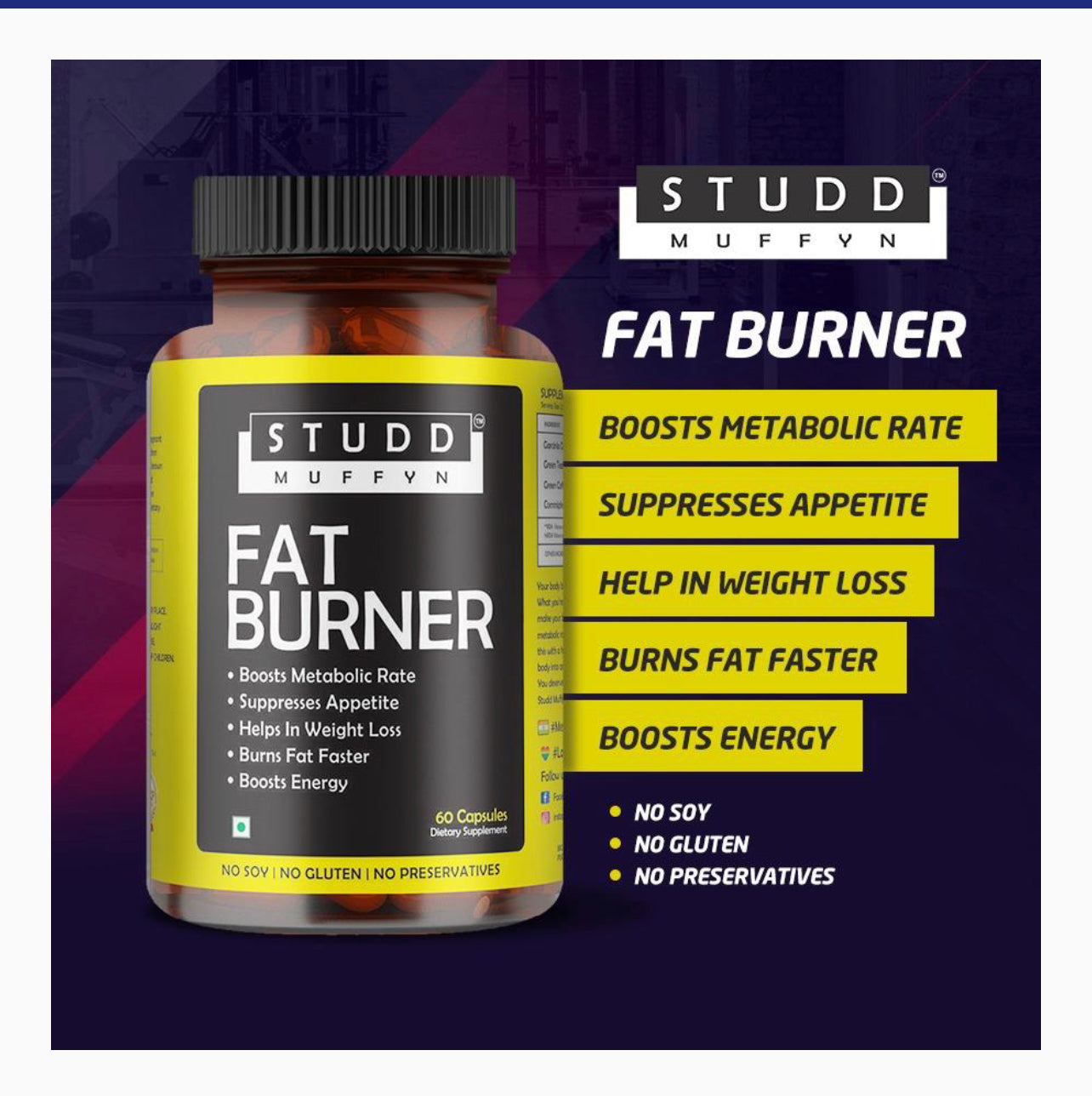 Studd Muffyn Fat burner - 60 Capsules