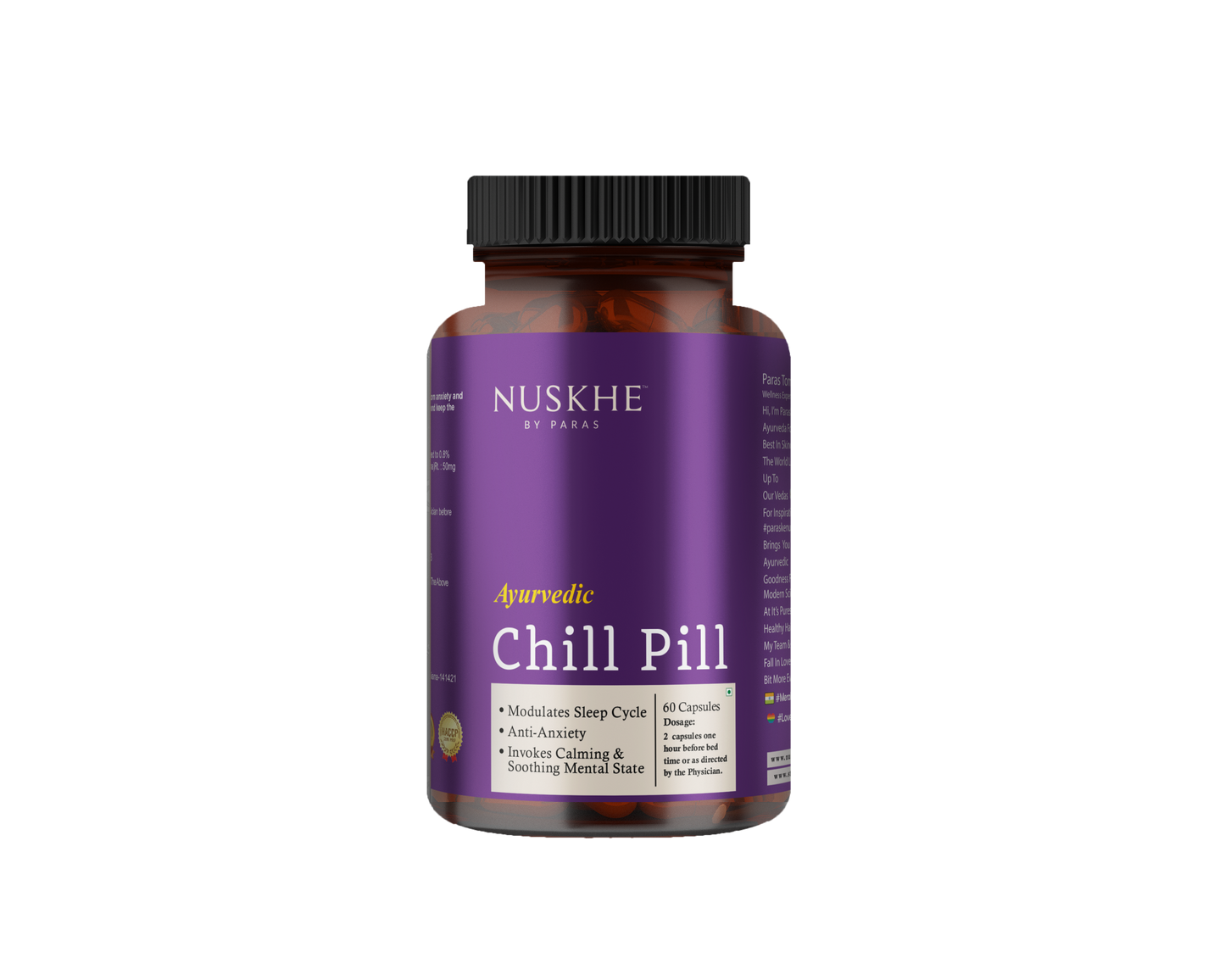 Nuskhe by Paras Ayurvedic Chill Pill for sleep and managing anxiety