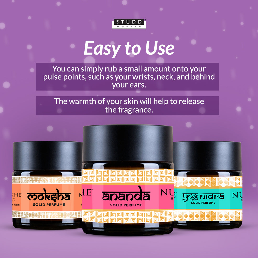 Solid Perfume ( Pack of 3 )  ( Ananda , Moksha , Yog Nidra ) | For Men & Women