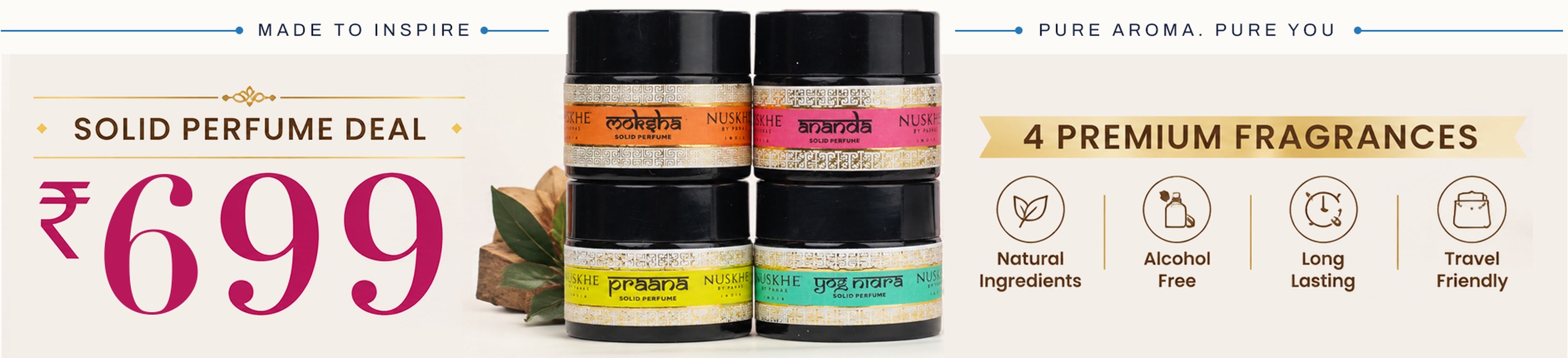Solid Perfume Deal — ₹699 for 4 premium fragrances